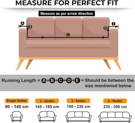 Sofa Cover for 1 2 3 4 Seater – Elastic Stretchable Grey Leaves Pattern by Story@Home - Image 2