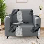 Sofa Cover for 1 2 3 4 Seater – Elastic Stretchable Grey Leaves Pattern by Story@Home - Image 6