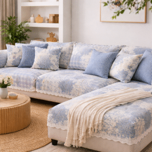 grey boho 5 seater sofa cover